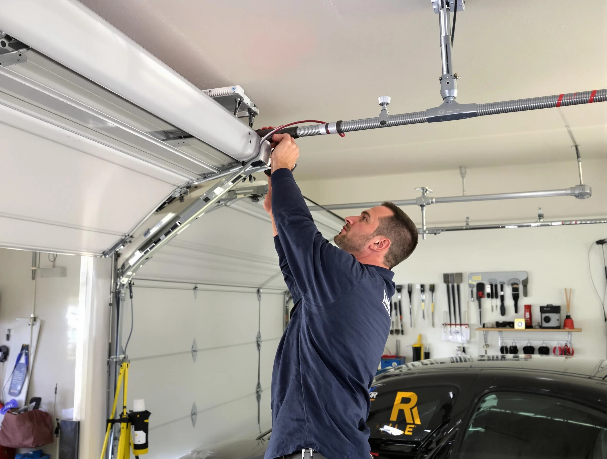 Wyndham Garage Door Repair technician performing garage door cable repair in Wyndham