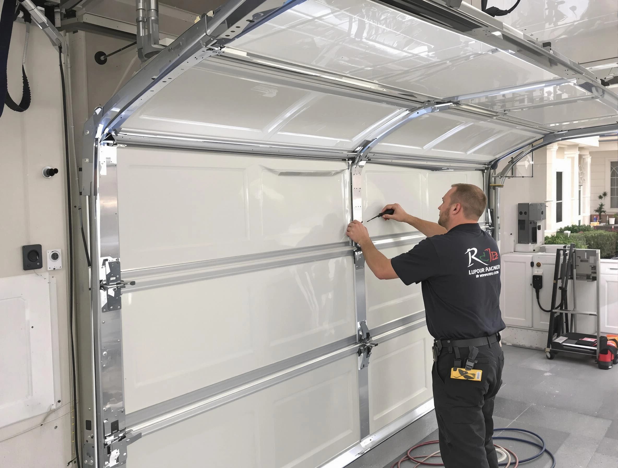 Wyndham Garage Door Repair professional performing panel repair in Wyndham